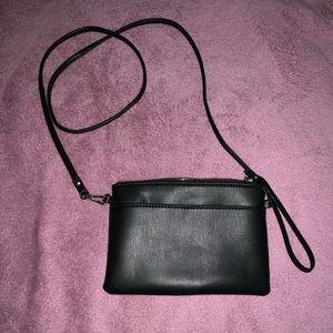 Black cross body purse/ wristlet